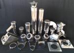 Double Wall Wood Heater Chimney Kit Stainless Steel Twisted Tee Cap For Fireplac