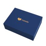 Navy Blue Custom Luxury Cosmetic Packaging Gift Boxes For Perfume Glass Bottle