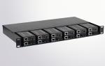 1U 12 Slots Mini Fiber Media Converter Chassis Rack With Dual Power Supply