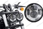 Waterproof Motorcycle Driving Lights , 5 Inch Round LED Headlights High Low Beam
