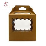 Nature Brown Food Grade 350gsm Kraft Box With Clear Window