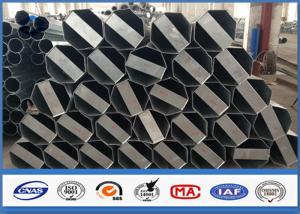Wholesale 40FT 11900MM One Section power transmission poles galvanized steel post from china suppliers