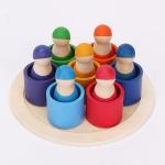 Exclusive Set 12 Pieces Peg Rainbow Arch Stacker Toy Non Toxic Nordic