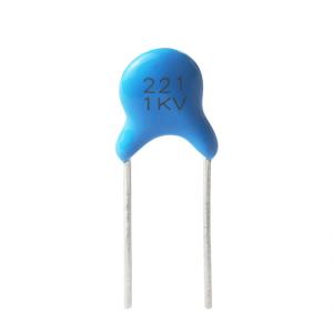 Wholesale Blue High Frequency Ceramic Disc Capacitor 220pF 1000V Y5V P5mm For Transformer from china suppliers