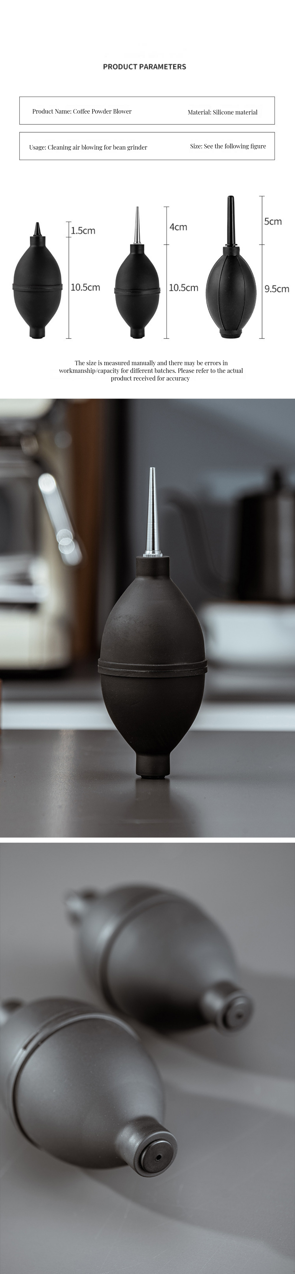 Dust Cleaner Tool Silica Rubber Material for Coffee Grinders Cameras Keyboards and Watches
