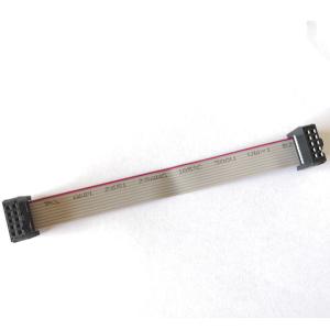 Wholesale custom length 10pin 2.54mm IDC cable assembly with 1.27mm pitch 28 awg flat ribbon cable assemblies red mark cable from china suppliers