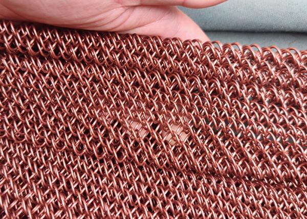Aluminum Metal Cascade Coil Drapery 1.2mm Decorative Wire Mesh Curtain 20mm