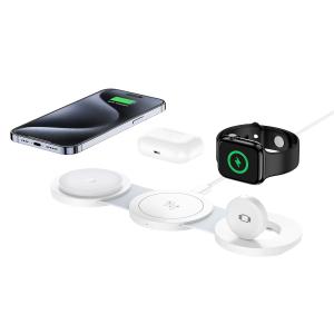 Wholesale 3 Fold 20W Wireless Charging Station With 5W/7.5W/10W/15W Magnetic Charger And Indicator Light from china suppliers