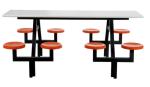 Custom made steel office furniture dining table with plastic chair in school