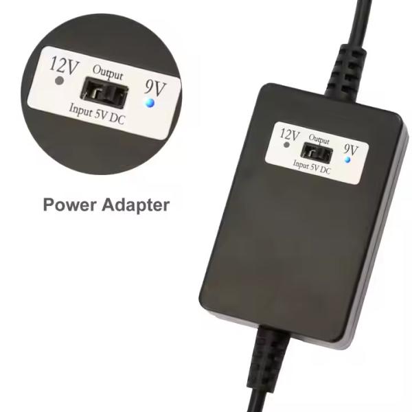 USB to 9V 12V DC Power Converter Cable Step up Boost Adapter Cord with 5.5x2.1mm Connector for Router Camera Speaker Modem LED