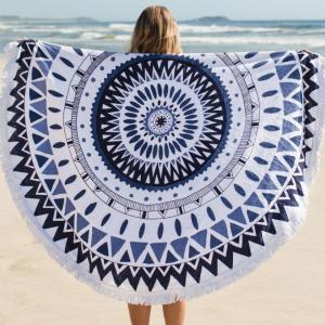 Wholesale Round Circle Beach Towel Microfiber Round Printed Tassel Beach Towel Cheap Beach Towel from china suppliers
