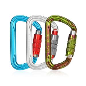 Wholesale 30KN Aluminum Screw Carabiner Hook Professional Climbing Accessory from china suppliers