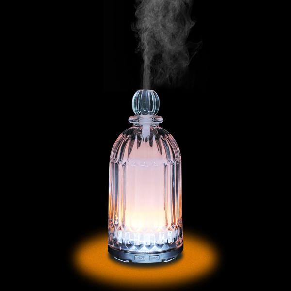 HOMEFISH 120ml Glass Aromatherapy Humidifier Ultrasonic Household Essential Oil Aroma Diffuser