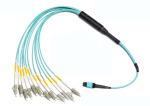 12 Core MPO Fiber Optic Patch Cord Single Mode And Multimode Fiber Optic Cable