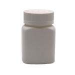 85ml HDPE Square Shape Plastic Bottle Jar for Medicine Solid Tablet Capsule