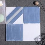 Nordic INS Style Black White Glazed Porcelain Tiles 300*300mm For Floor And