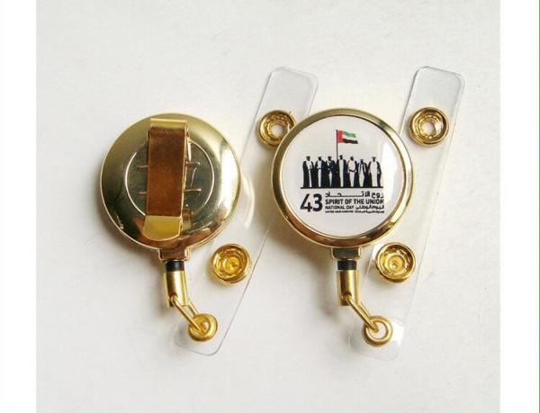 Printed Promotional Retractable Badge Holders For Badge Holder Lanyards , Nice