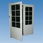 Custom Low Threshold UPVC French Door Double Glass Double Sash European Style