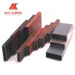 Horizontal 6082 T6 Aluminum Square Profile Wood Grain Slat Fencing Panel For