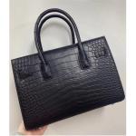 Authentic Crocodile Belly Skin Women Purse OL Lady Working Handbag Genuine