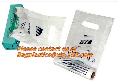 Frosted Die Cut Handle Take Out Bag for Bread Packing,reinforce die cut handle plastic LDPE foldable shopping poly bag