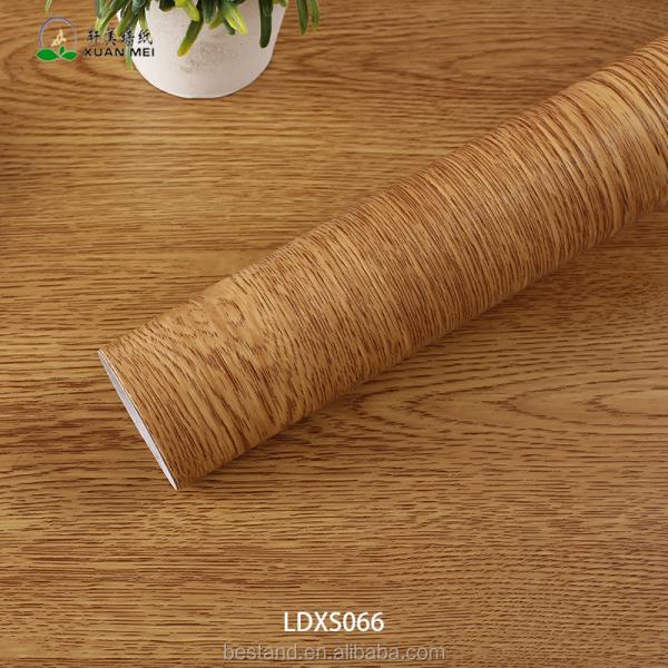 Self-Adhesive High Glossy Wood Grain Film PVC Decorative Film for Furniture