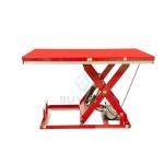 Red Electric Lift Tables 4000lbs 1000mm Stationary Hydraulic Scissor Lift