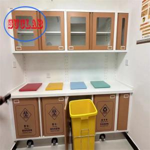 Wholesale Three Section Slider Hospital Medical Cabinet Malaysia Stainless Steel Handles Adjustable Shelves from china suppliers