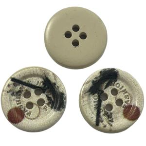 Wholesale Silk Printed Fancy Plastic Buttons 4 Hole In 28L For Shirt Coat from china suppliers