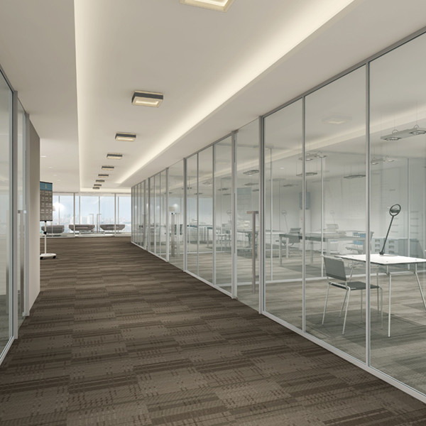 Sound Insulation Single Glass Partition 10mm-12mm With Hardware