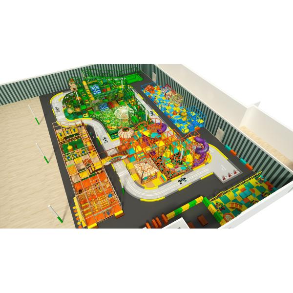 Custom Indoor Play Structure for Kids with Slides and Trampoline