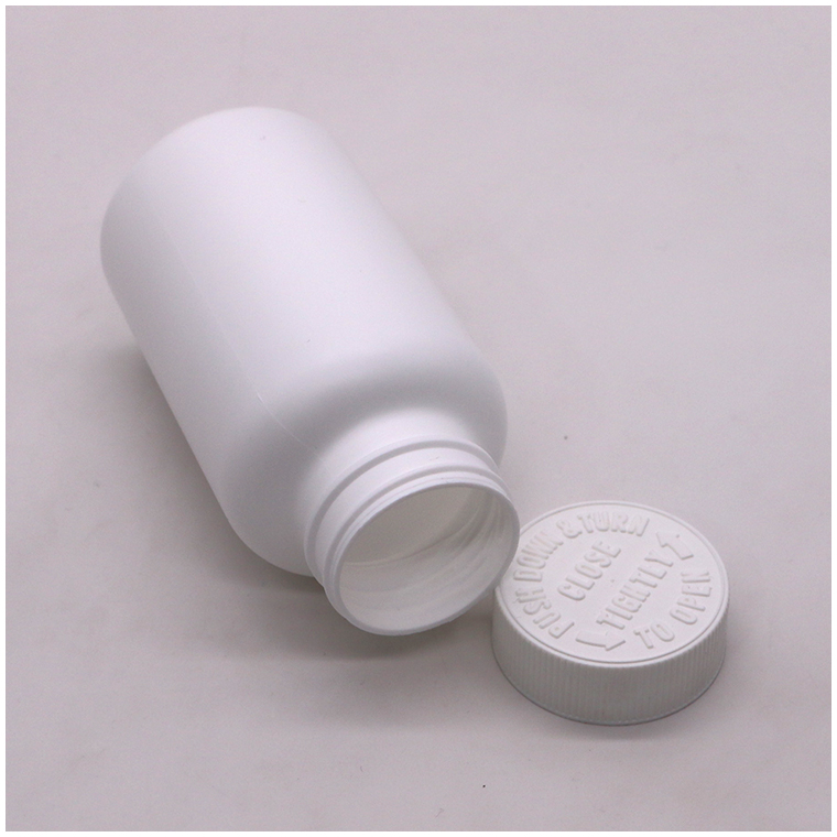 Flip Top Cap PE Bottle Wide Mouth Plastic Empty Bottles for 300ml Capsule Containers