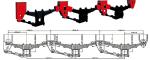 American Independent Trailer Suspension Types Axles 90mm Tridem