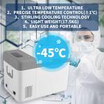 Laboratory Cryogenic Freezer -45C Portable Transport Freezer Temperature Control