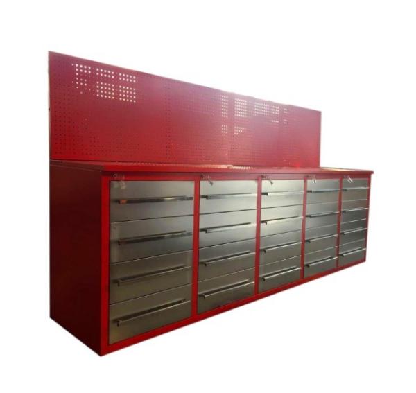 20-Drawer Workbench Heavy Duty Steel Tool Box for Car Repair Garage Workshop
