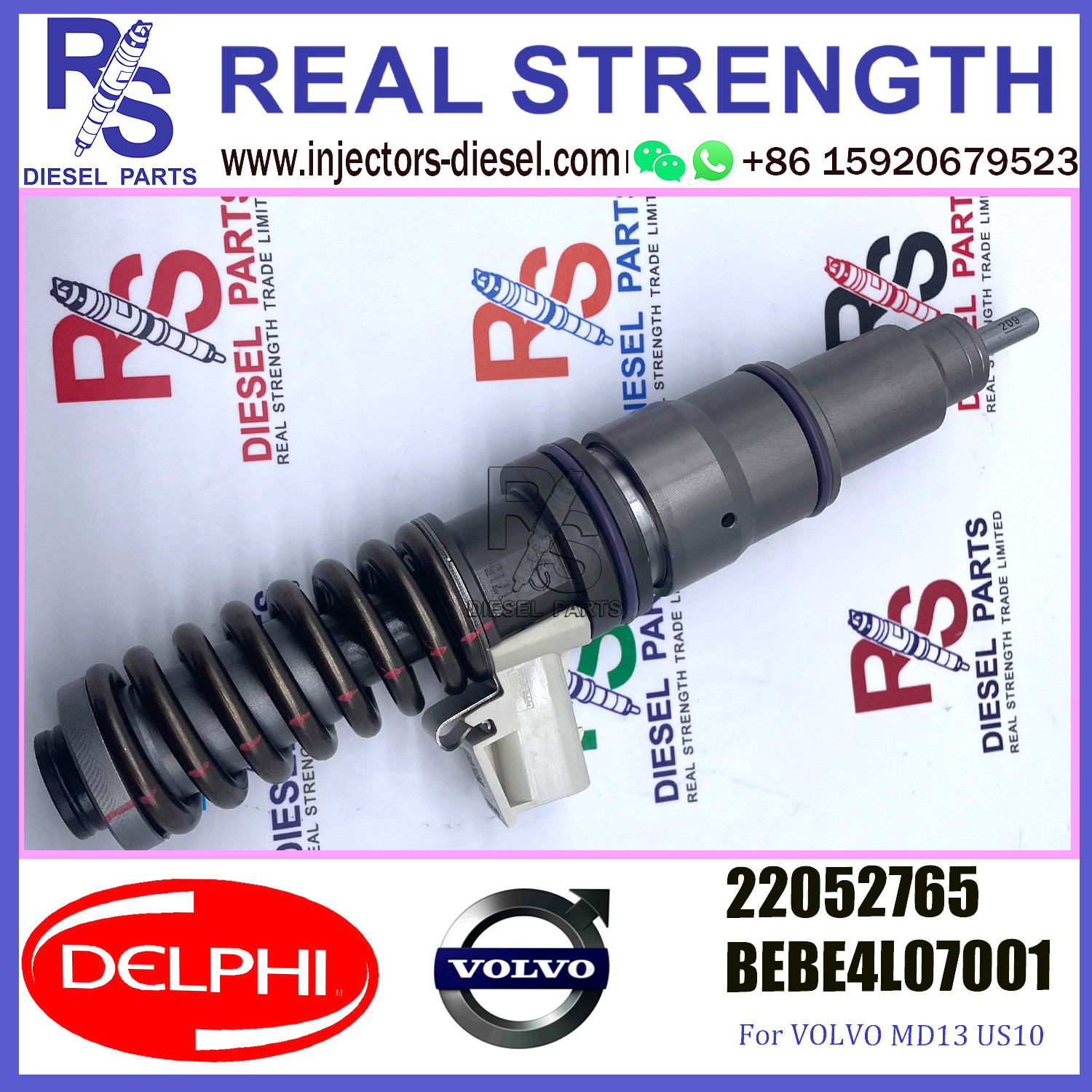 DELPHI 4pin injector 22052765 Diesel pump Injector V-O-L-V 22052765 BEBE4L07001 E3.5 for V-O-L-V MD13 US10