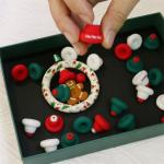 Silicone O Ring Beads Safe and Non-Toxic Silicone 3D christmas hat Beads for