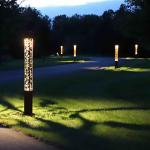 3000K Led Garden Bollard Lights Corten Steel IP65