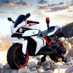 Kids' Electric Ride On Police Motorcycle Car with One-Touch Start and Police