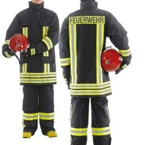 Wholesale Double Jacket Fireman Suit Black / Fluorescent Color Waterproof Layer from china suppliers