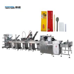 Wholesale Fully Automatic Packaging Line For Spoon Fork Knife Toothpick Napkin Salt Pepper Cutlery Set from china suppliers