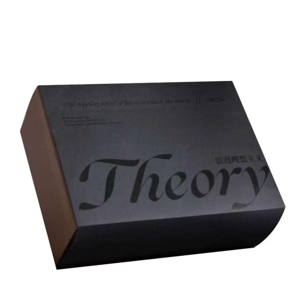 Eco Friendly Custom Zipper Mailer Box Corrugated Cardboard Black Matte Lamination UV Varnishing