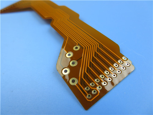 Flexible Printed Circuit (FPC) Built on 2oz Polyimide With Immersion Gold and Yellow Coverlay for Interface Module