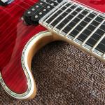 Mayones guitar mayones regius red 7 string electric guitar neck through guitar