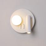Bedside reading wall lamp acrylic ball Nordic bedroom bed board light living