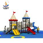 Preschool Galvanized Steel Kids Playground Slide PVC Coated