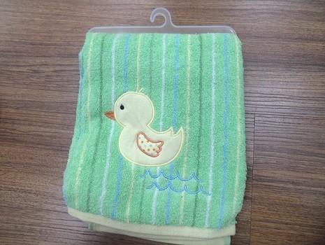 Personalized 100% Cotton Jacquard Bath Towel with Duck Embroide Wholesale Custom