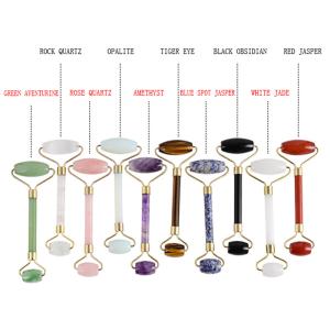 Wholesale Facial Massage Double Jade Roller Gemstone Aventurine Face Roller from china suppliers