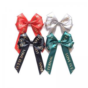 Wholesale Personalized Brand name logo Custom Printed Satin Ribbon Gift Ribbon Bow from china suppliers