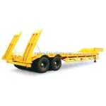 Dual Circuit WABCO Brake 13m FGN Low Bed Truck Semi Trailer for Excavator